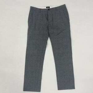 Men’s Slim-Fit Grey Check Hugo Boss Trousers